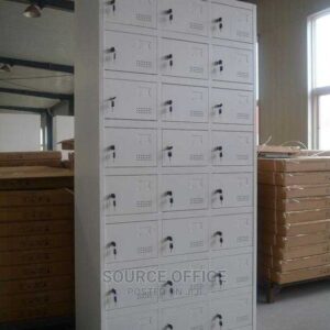 organized workspace cabinet