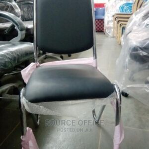 padded leather guest chair thick cushion
