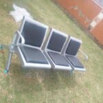 plush backrest 3 seat bench