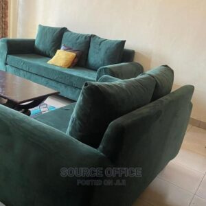 premium fabric couch rounded edges