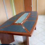 premium oak conference desk