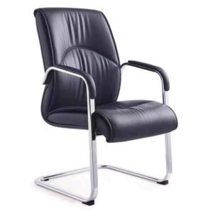 refined leather conference visitor chair