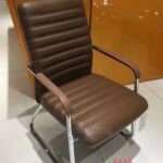 soft cushioned leather reception chair