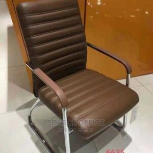soft cushioned leather reception chair