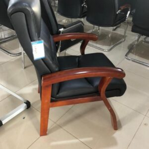 sophisticated leather office guest chair