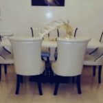 spacious open plan dining table