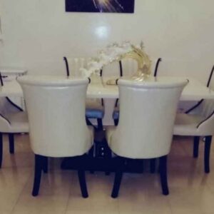 spacious open plan dining table