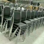 structured leather visitor chair straight back