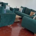 stylish modern sofa rounded corners