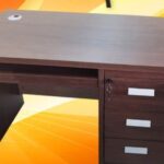 stylish office desk storage space