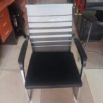 stylish office visitor chair chrome