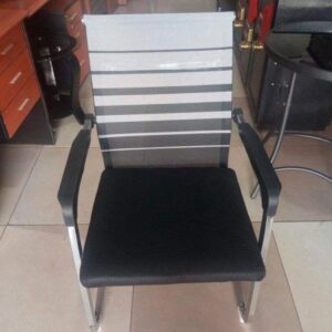 stylish office visitor chair chrome
