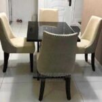 stylish wood cushion dining