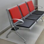 welded 3 seat steel bench