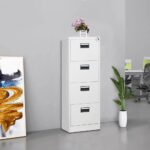 4-Drawer Metallic Filing Cabinet Heavy Duty Lockable Office Storage Unit