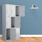 9-Locker Steel Office Cabinet ? Heavy Duty Lockable Storage System
