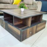 Natural Wood Coffee Table for Airbnb Living Rooms Kampala