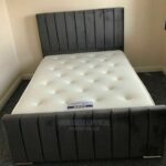 beige workstation storage bed