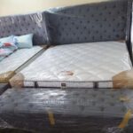 black study bed with drawers