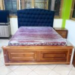 charcoal fabric storage bed