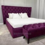 charcoal tufted study bed