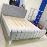 charcoal upholstered storage bed