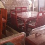 Rustic Pine Bed Frame with High Headboard Design Kampala