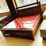 White Oak Wooden Bed Frame with Modern Styling