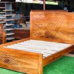 Contemporary Walnut Four Poster Bed Frame Uganda