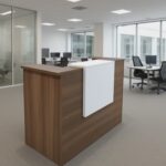 Premium Black and White Reception Desk for Corporate Offices Kampala