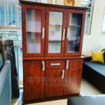 Elegant Off White 3 Door Wooden Storage Cabinet