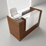 Stylish Office Front Desk Reception Counter with Durable Wooden Finish