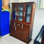 Luxury Teak Wood 3 Door Storage Cabinet for Modern Homes