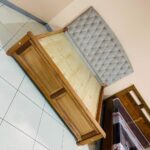 Rustic Oak Bed Frame with Natural Wood Grain Kampala