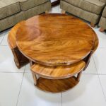 Modern Wooden Coffee Table with Raised Border Edge