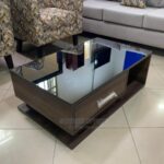 Contemporary Wooden Coffee Table with Raised Edge Top Uganda