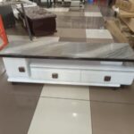 Modern TV Unit with Tempered Glass Finish Uganda