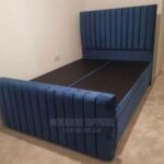 cream fabric study bed