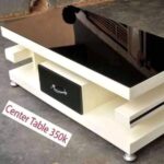 Elegant Wooden Centre Table with Angled Legs