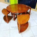 Contemporary Coffee Table with Angled Wooden Legs