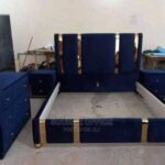 deep button tufted study bed