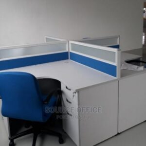 double office workstation storage