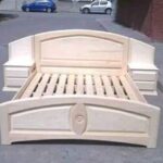 White Wooden Children's Bed Frame with Safety Design Uganda