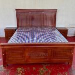 Contemporary Solid Timber Bed Frame with Tall Headboard