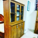 Luxury Teak Living Room Cabinet with Hidden Storage