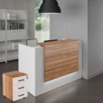 Contemporary Wooden Reception Desk for Office Front Areas Uganda