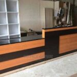Reception Desk with Smooth Sliding Drawers for Office Organization