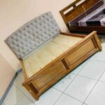White Wooden Bed Frame with Sleek Modern Design