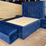 emerald green velvet study bed