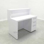Modern Corporate Lobby Reception Desk with Storage Compartments
